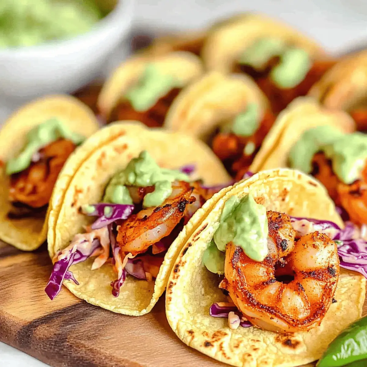Spicy Shrimp Tacos with Creamy Avocado Crema to Impress