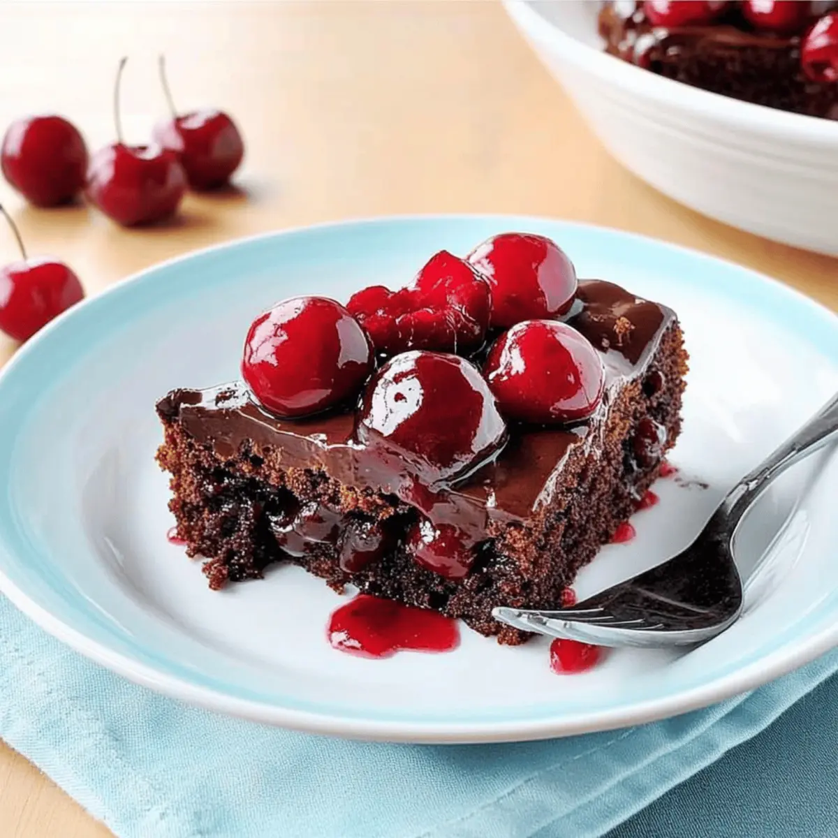Decadent Chocolate Cherry Upside Down Cake for Sweet Memories