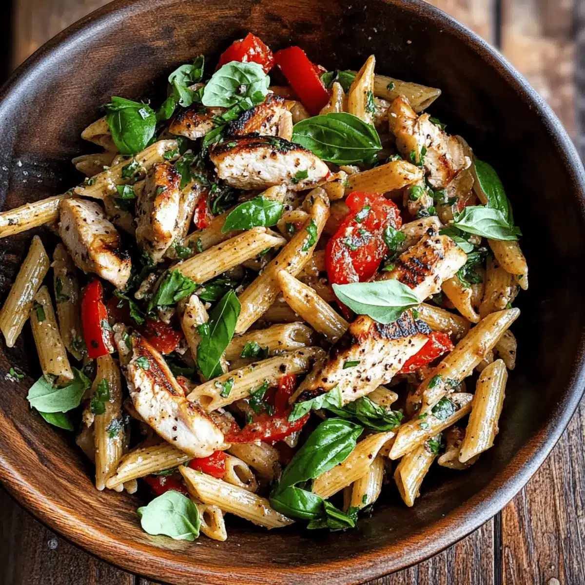 Grilled Chicken Pasta Salad with Balsamic Vinaigrette