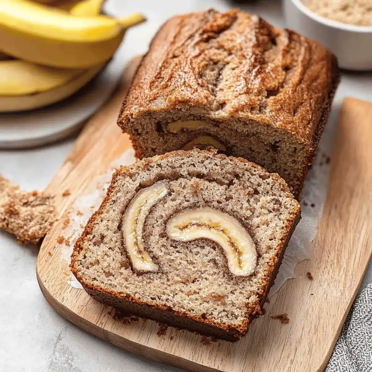 Deliciously Soft Cinnamon Swirl Banana Bread Recipe