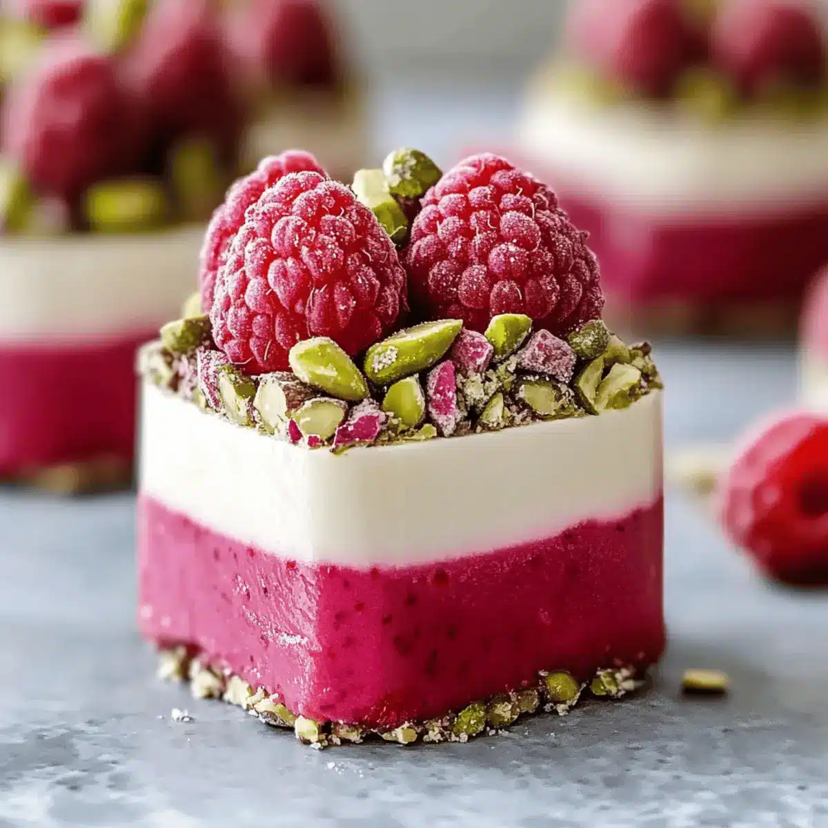 Elegant Raspberry Pistachio Mousse Cakes for a Luxurious Treat