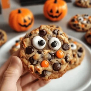 Halloween Cookies with Chocolate Chips
