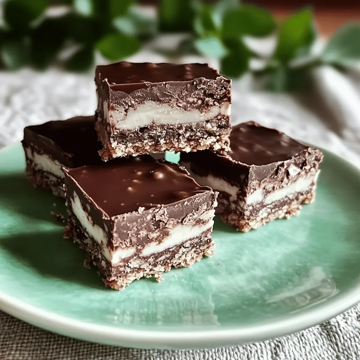 Decadent Dark Chocolate Peppermint Slice for Quick Indulgence