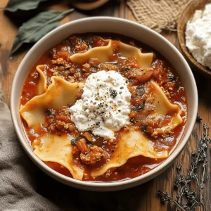 Cozy Vegetarian Lasagna Soup