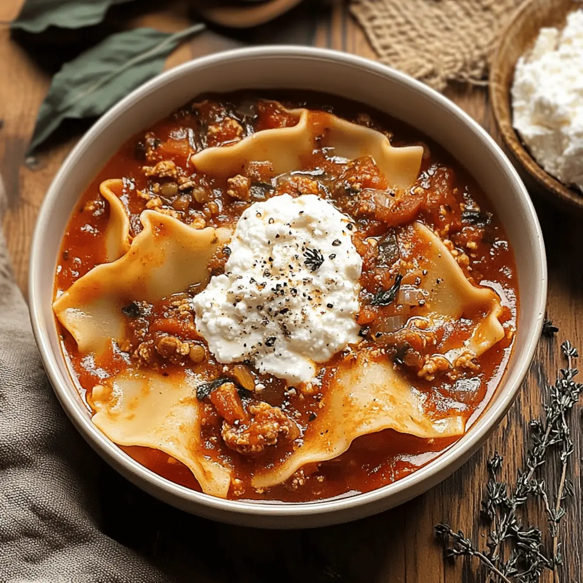 Cozy Vegetarian Lasagna Soup That’s Pure Comfort in a Bowl