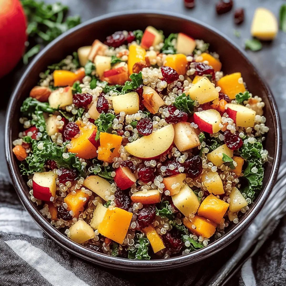 Healthy Fall Harvest Quinoa Salad Bursting with Flavor
