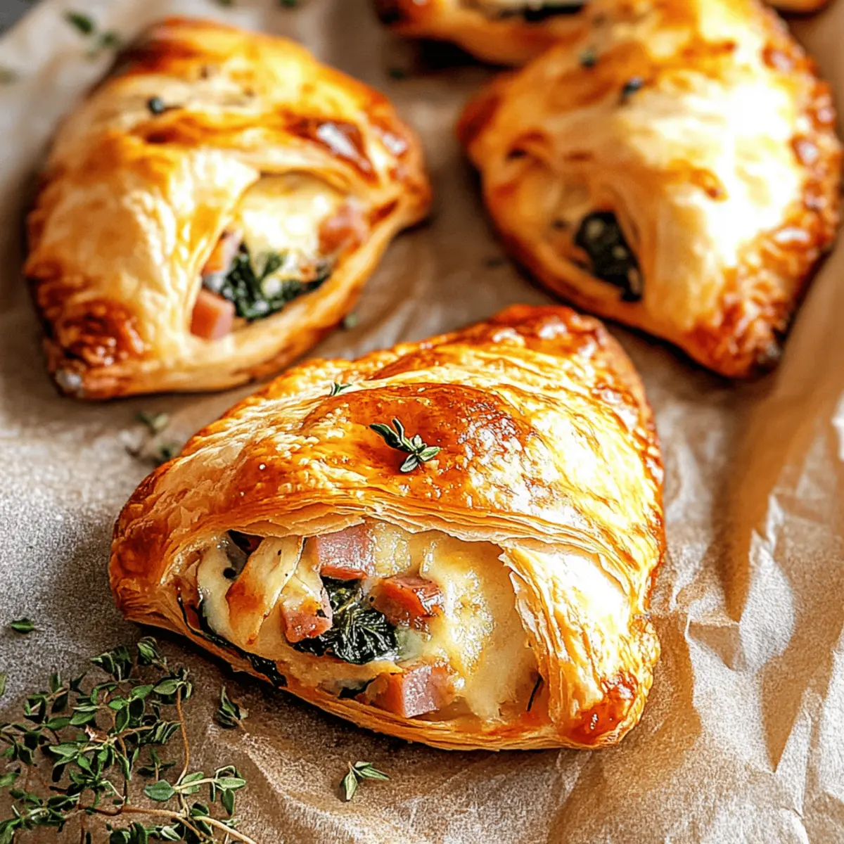 Savory Ham, Cheese & Spinach Puffs for Delicious Brunch Bliss