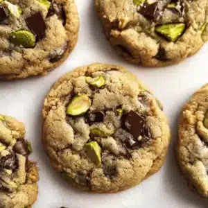 Pistachio Cream Chocolate Chip Cookies