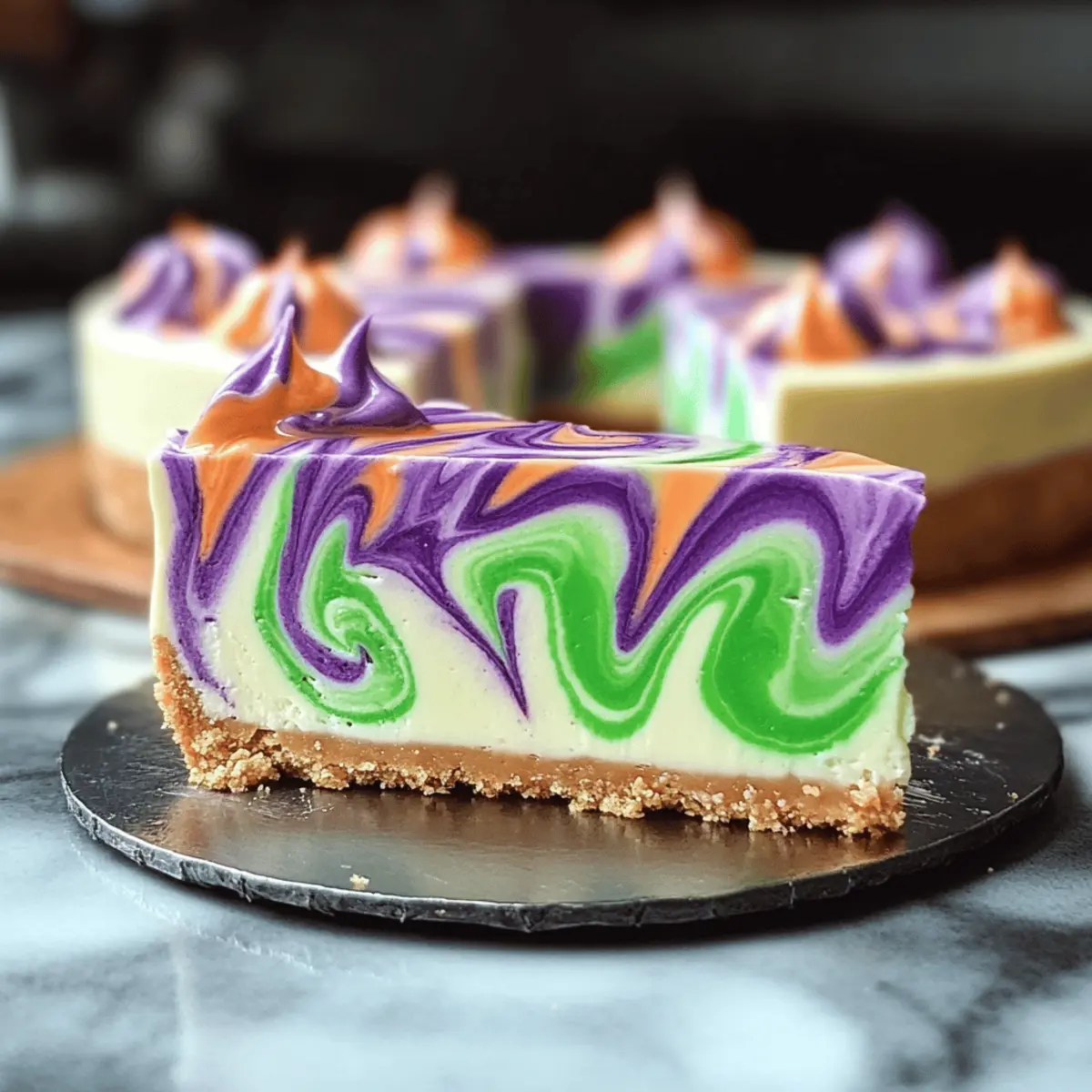 Irresistible Harry Potter Inspired Polyjuice Potion Swirl Cheesecake