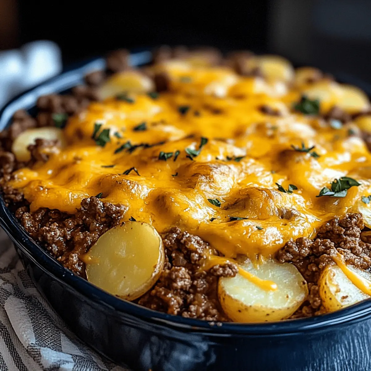 Cheesy Ground Beef & Potato Casserole for Cozy Dinner Nights