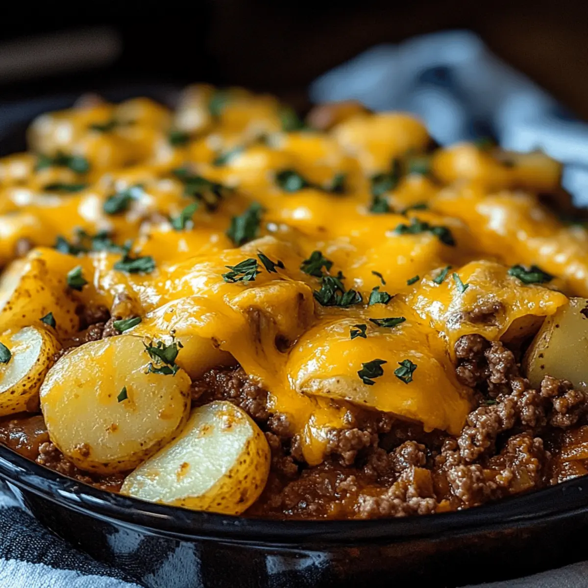 Cheesy Ground Beef & Potato Casserole: Pure Comfort Delight