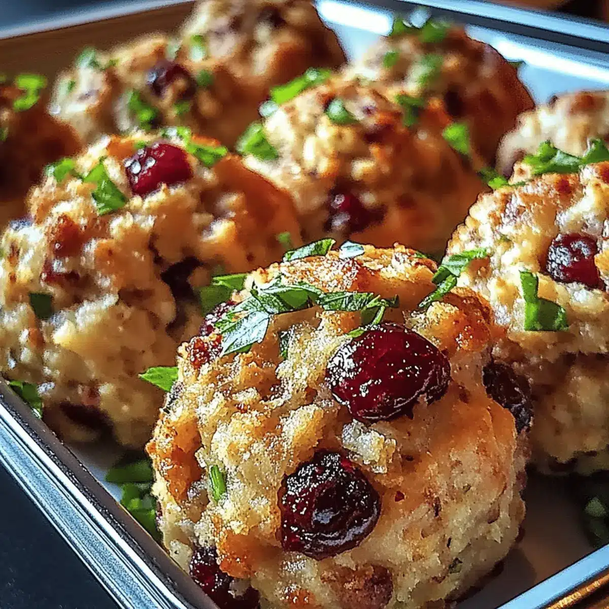 Cranberry Turkey Stuffing Balls: Irresistibly Festive Bites