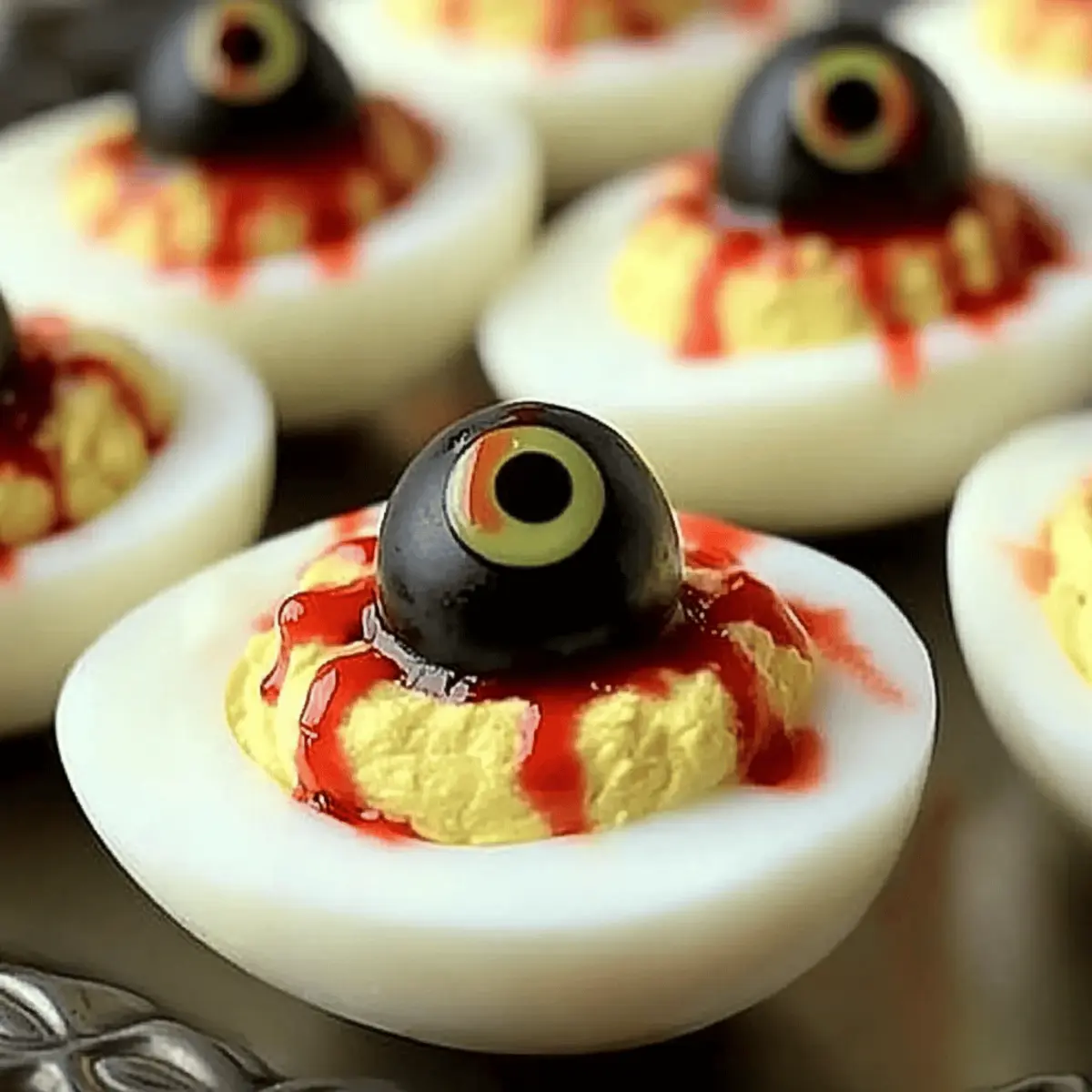 Creepy Eyeball Deviled Eggs for Spooky Halloween Fun