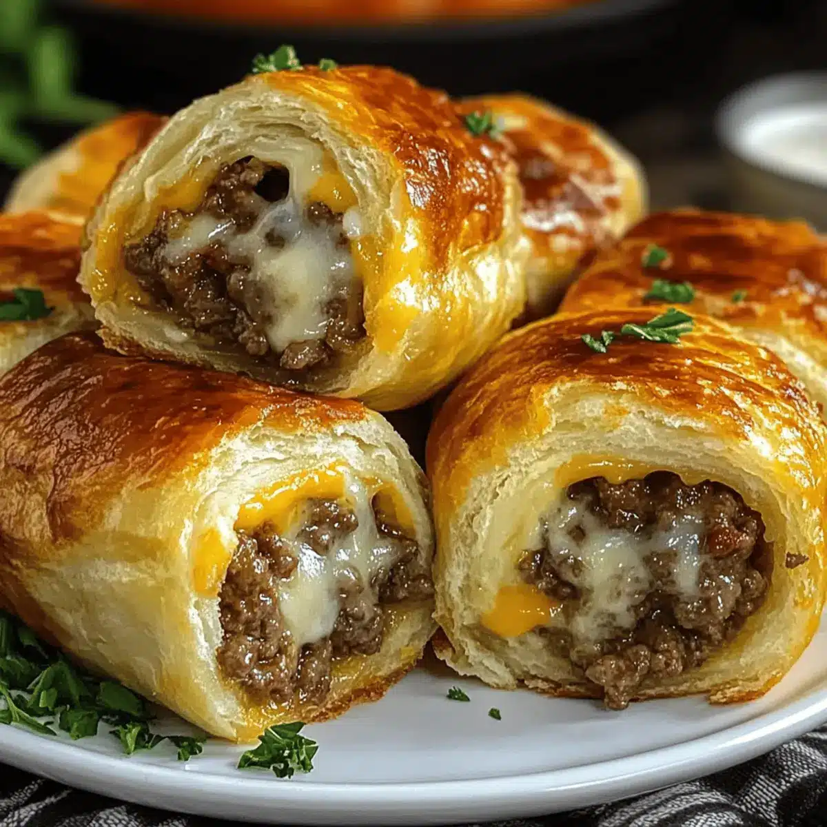 Garlic Butter Cheeseburger Rollups: The Ultimate Comfort Food Delight