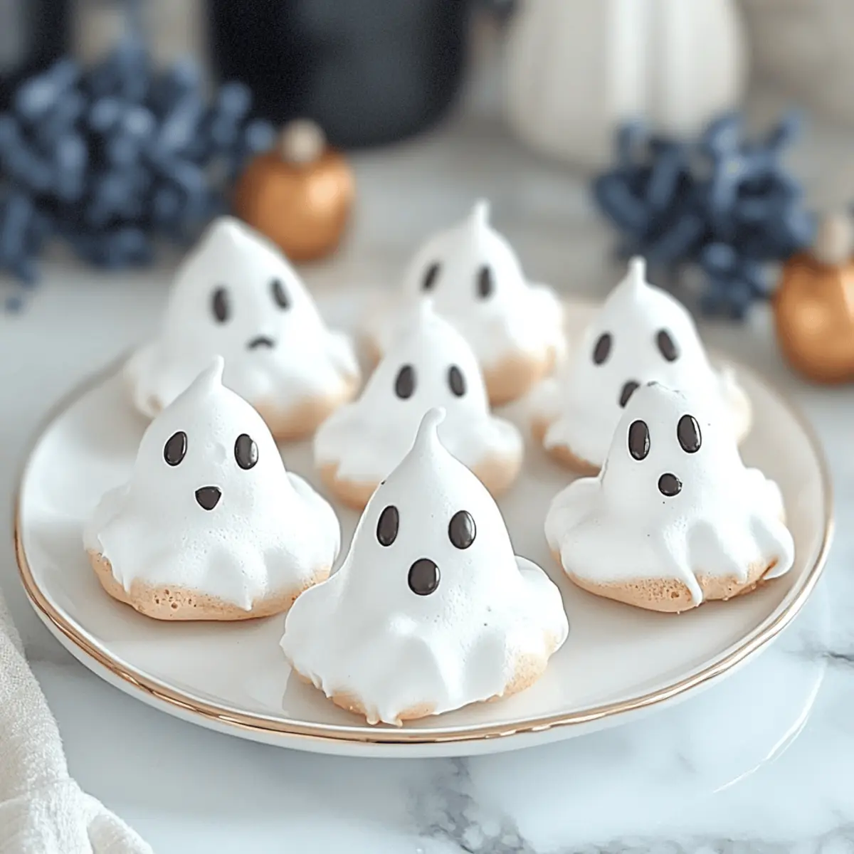Deliciously Spooky Ghost Meringues for Your Halloween Bash