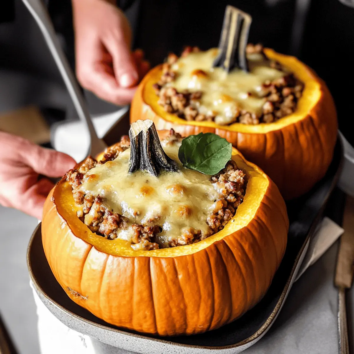 Ground Turkey & Brown Butter Sage Stuffed Pumpkins Bliss