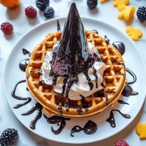 Halloween Witch Hat Waffles