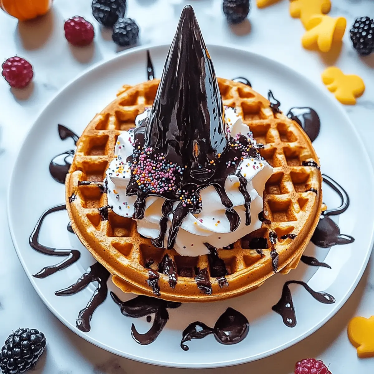 Spook up Your Breakfast with Halloween Witch Hat Waffles