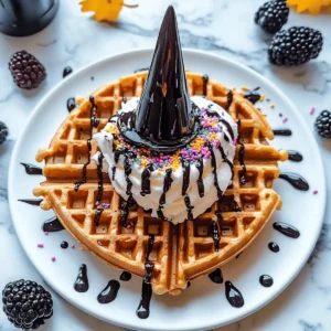 Halloween Witch Hat Waffles