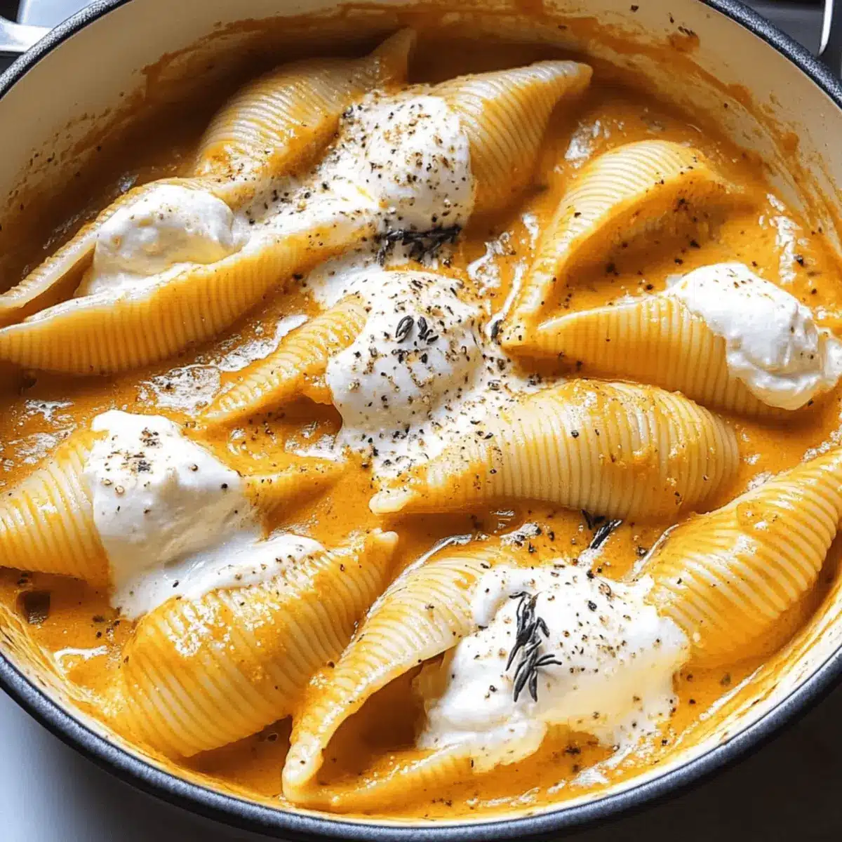 Irresistible Stuffed Shells With Pumpkin Cream Sauce Bliss