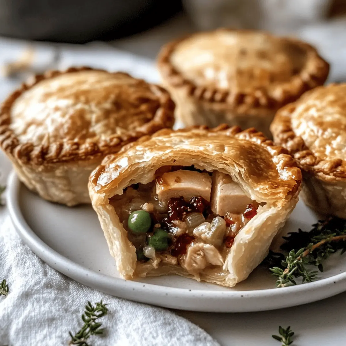 Mini Thanksgiving Turkey & Cranberry Pot Pies to Savor!