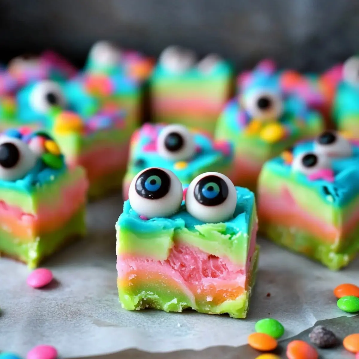 Monster Fudge: Colorful No-Bake Treats for Halloween Fun