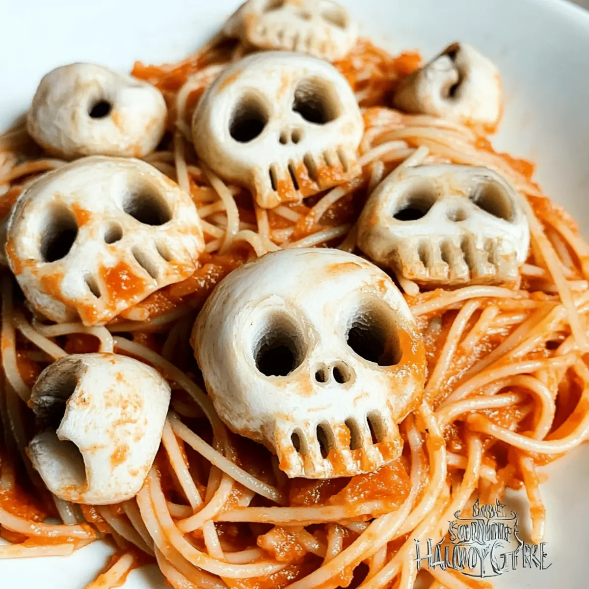 Mushroom Skulls Spooky Pasta for a Fun Halloween Feast