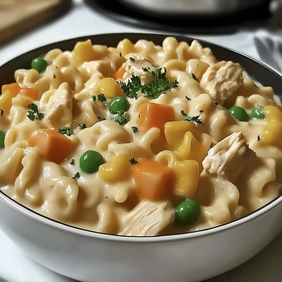 Cozy One-Pot Chicken Pot Pie Pasta in 30 Minutes Flat