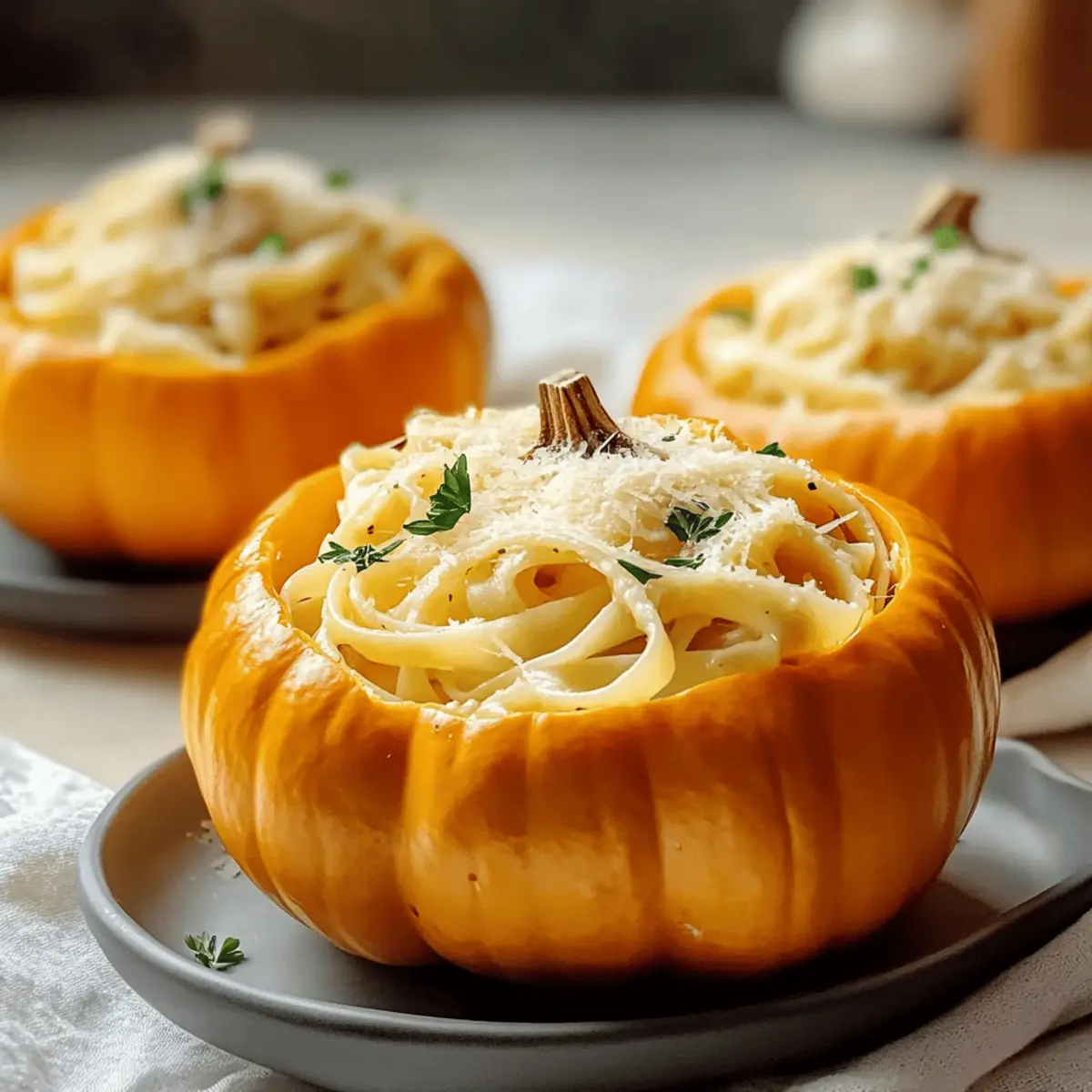 Pumpkin Alfredo Pasta Cauldrons for a Cozy Autumn Feast