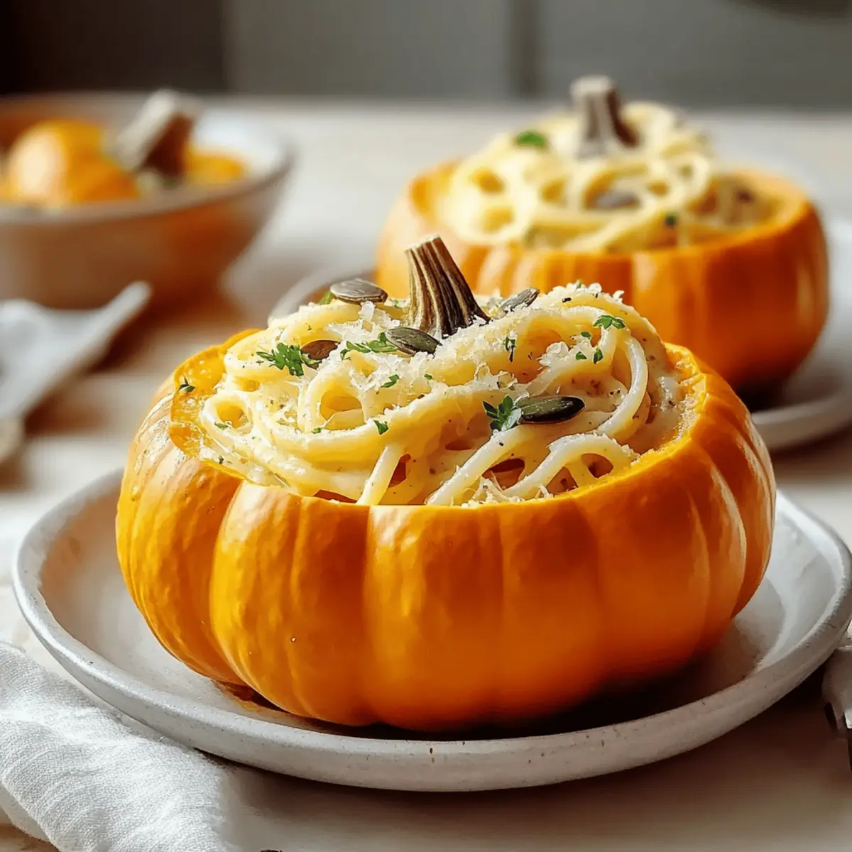 Cozy Pumpkin Alfredo Pasta Cauldrons for Fall Gatherings