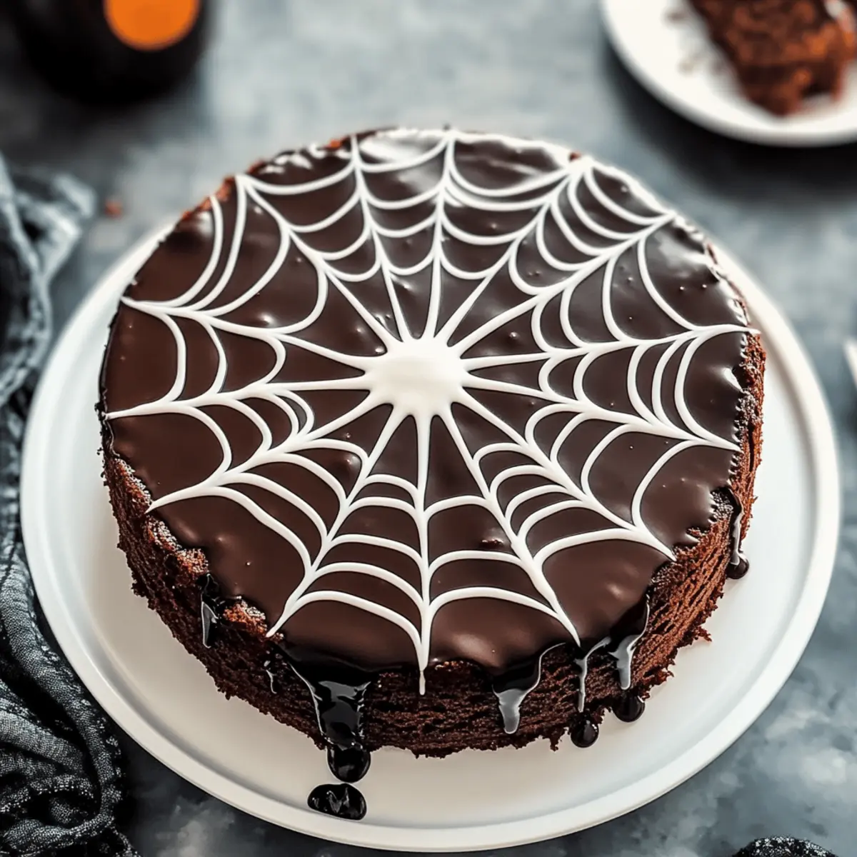 Delightful Spiderweb Chocolate Cake: A Spooky Sweet Treat