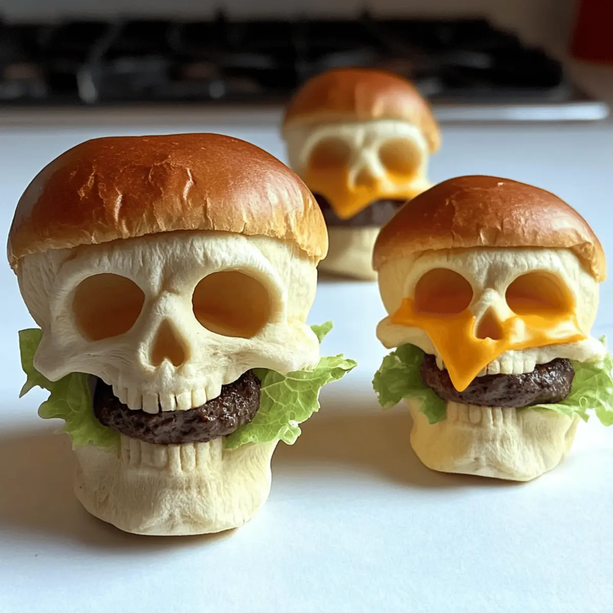 Spooky Cheeseburger Skull: Fun Halloween Treat for All