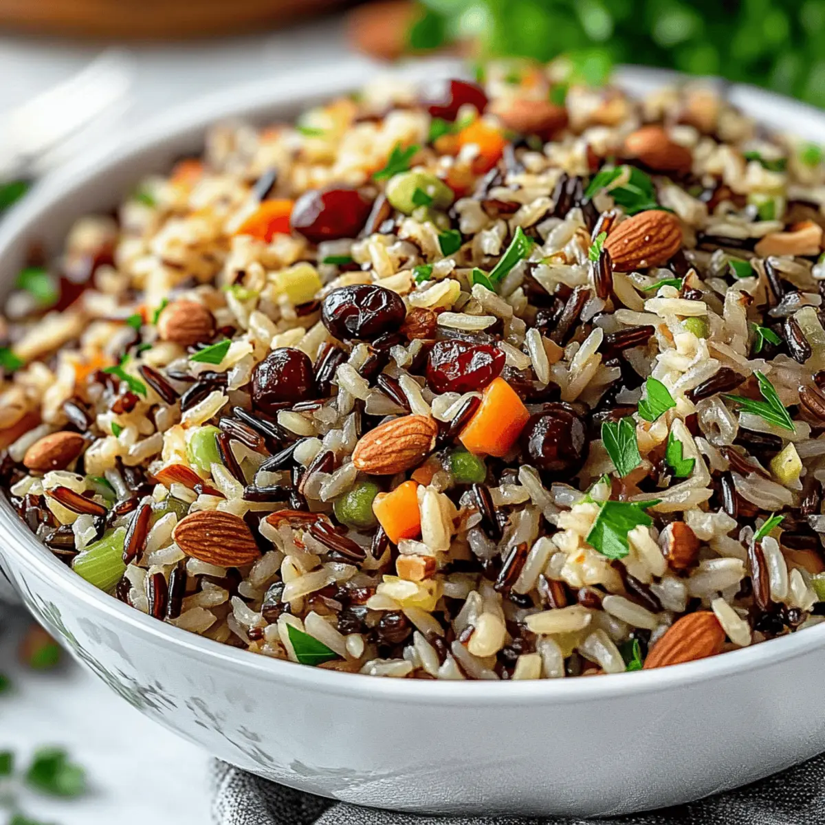 Delicious Wild Rice Pilaf with Sweet Cranberries and Nuts