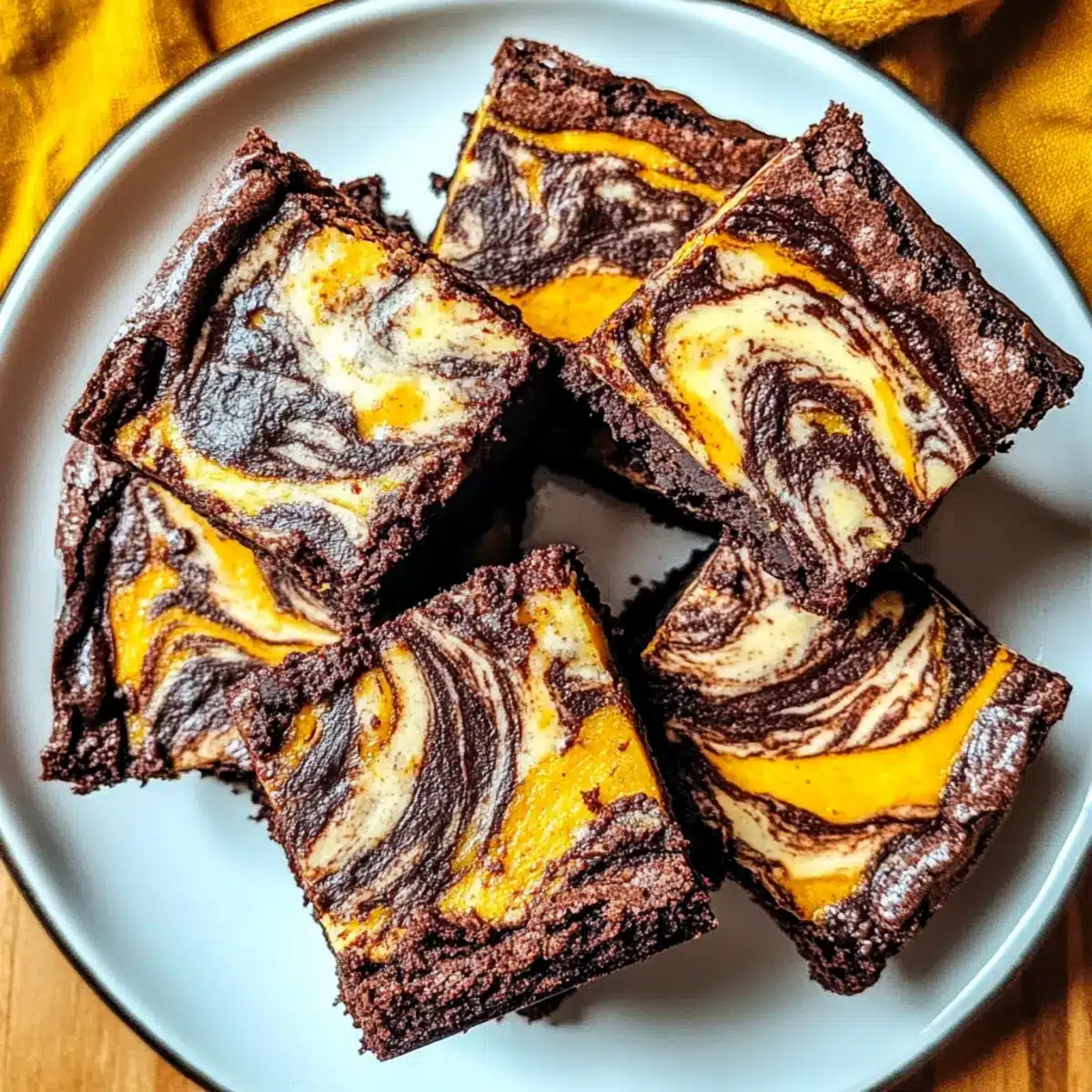 Pumpkin Cheesecake Brownies Dessert