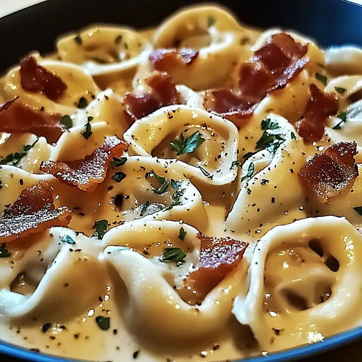 Bacon Cream Cheese Tortellini Pasta