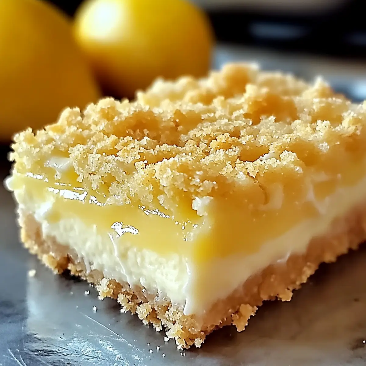 Lemon Cheesecake Crumb Bars