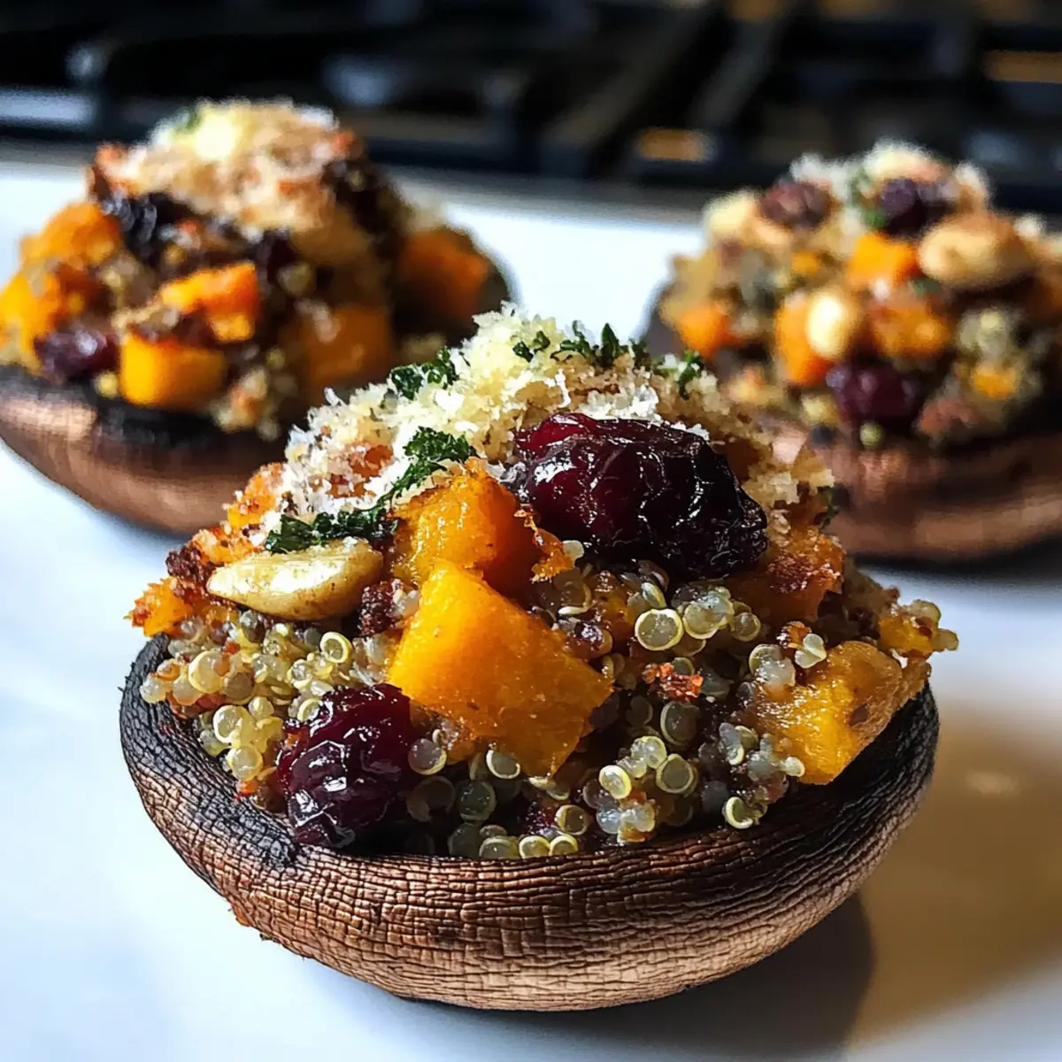 Autumn Harvest Stuffed Portobello Mushrooms