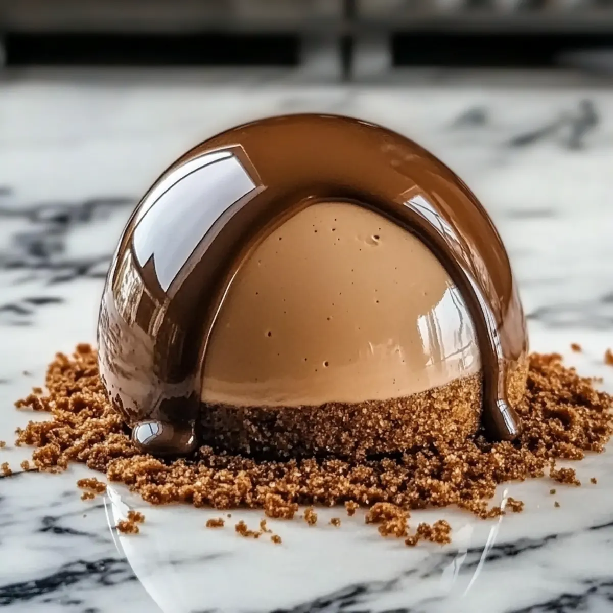 Gingerbread Latte Mousse Domes Dessert