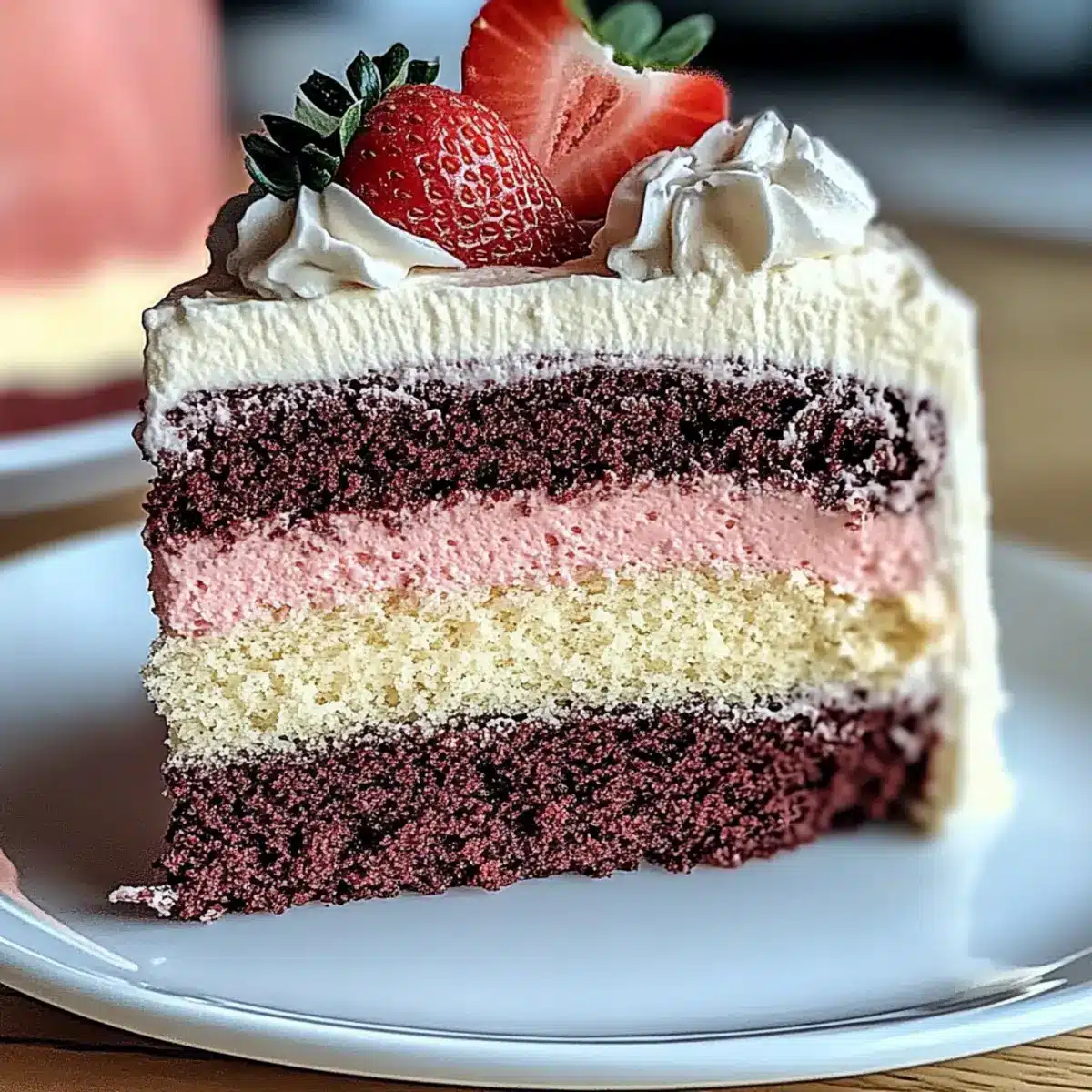Irresistible Neapolitan Cake Dessert: Layers of Bliss