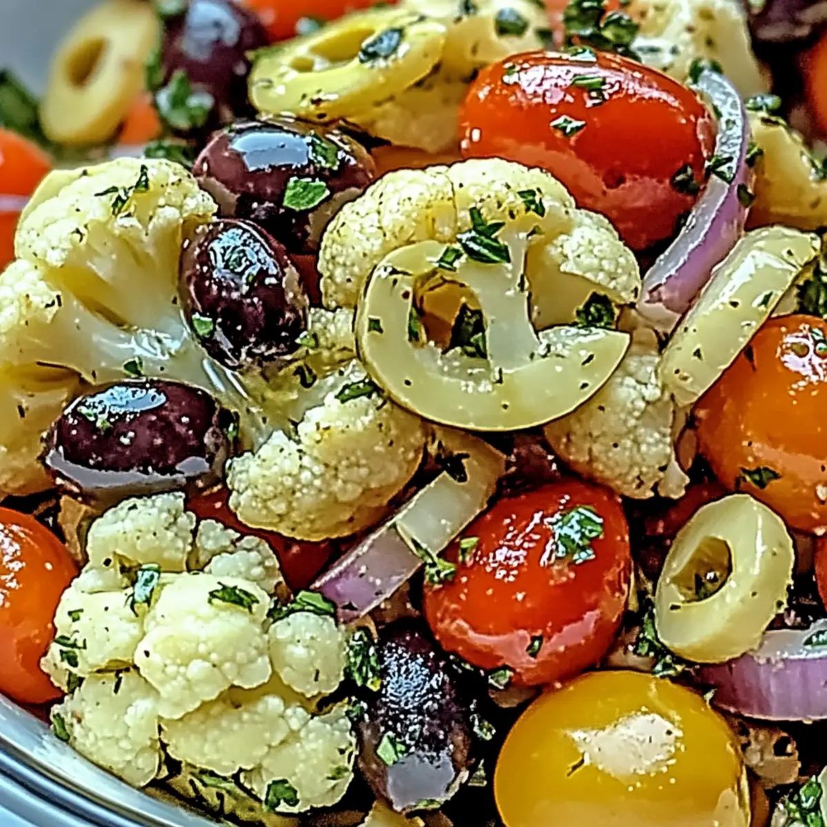 Mediterranean Marinated Cauliflower Salad Side – Fresh and Flavorful