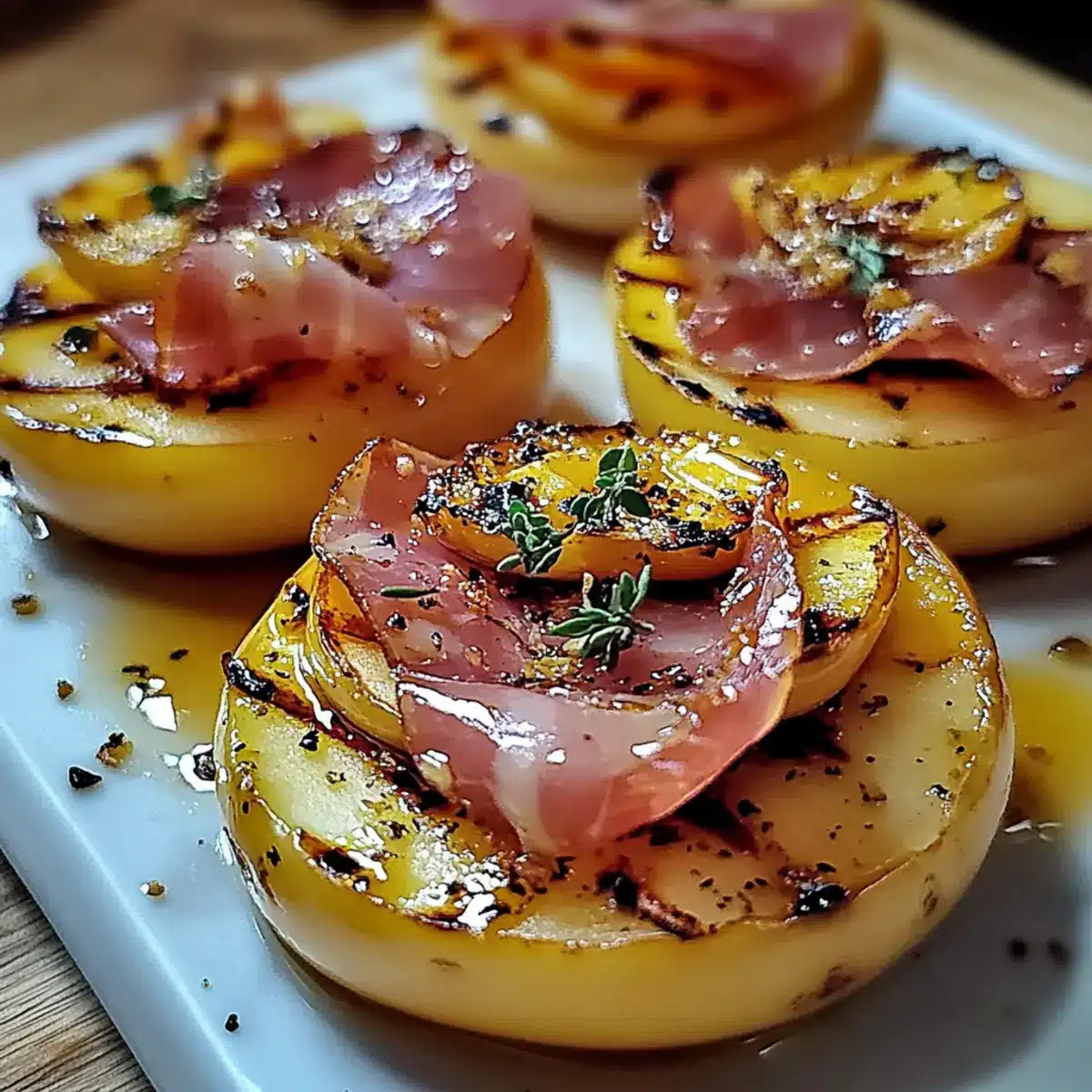 Grilled Apples with Prosciutto and Honey: Sweet-Savory Bliss