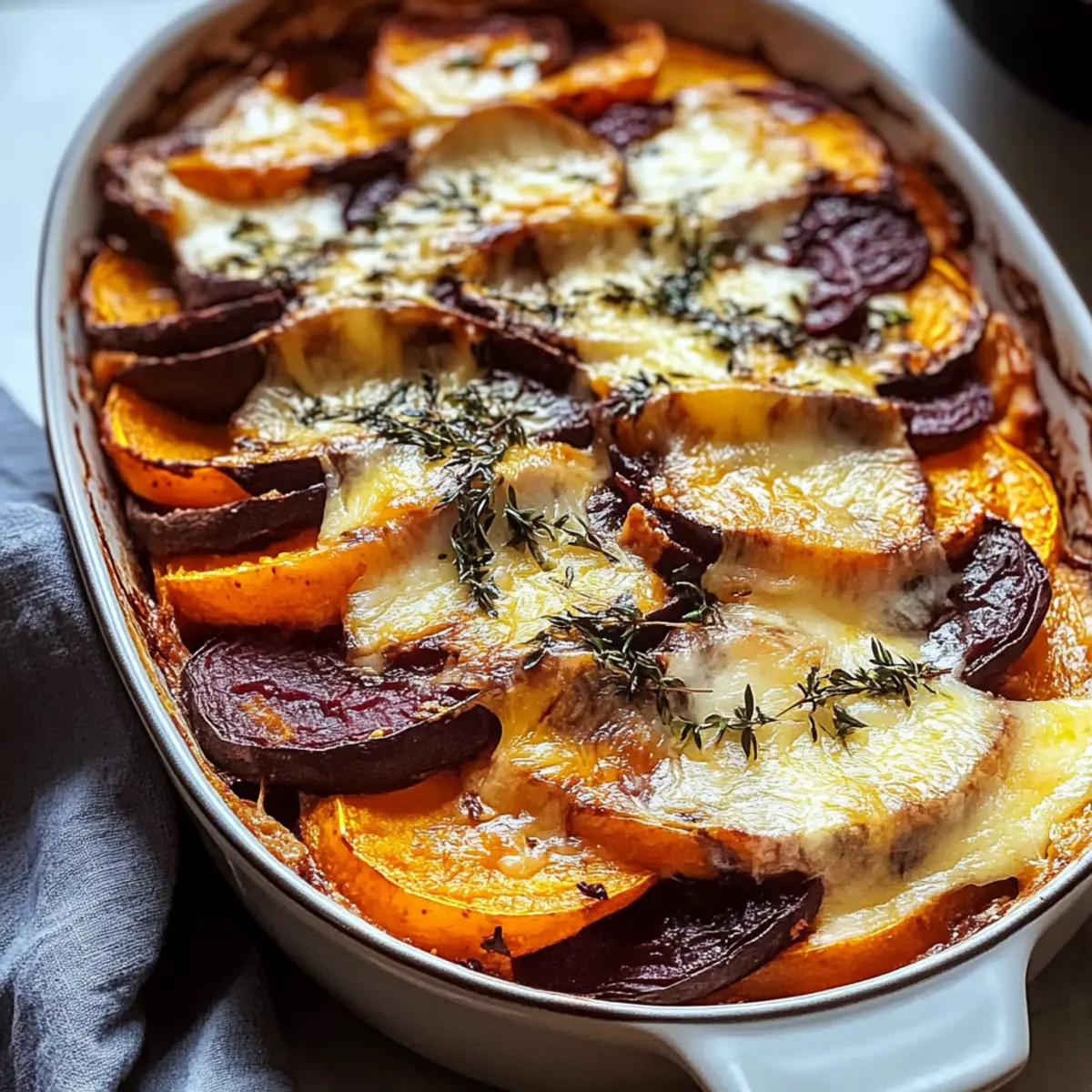 Cheesy Root Vegetable Gratin for Fall