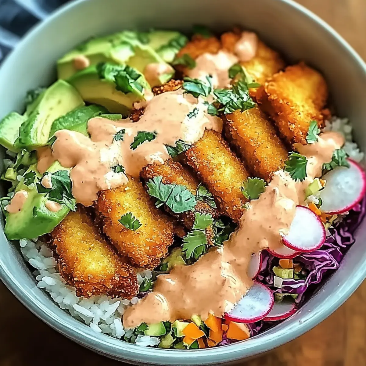 Easy Crispy Fish Taco Bowls