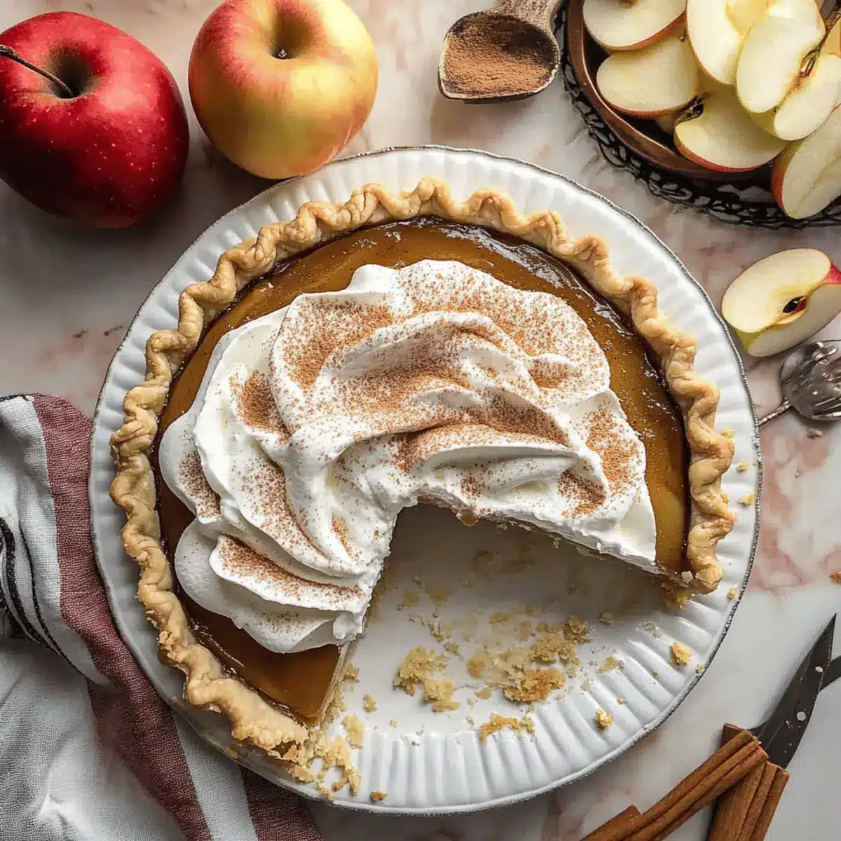 Apple Butter Pie with Cinnamon Whipped Cream Bliss