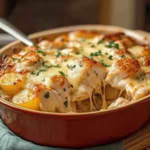 Cheesy Chicken and Potato Bake