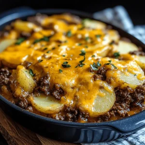 Cheesy Ground Beef & Potato Casserole