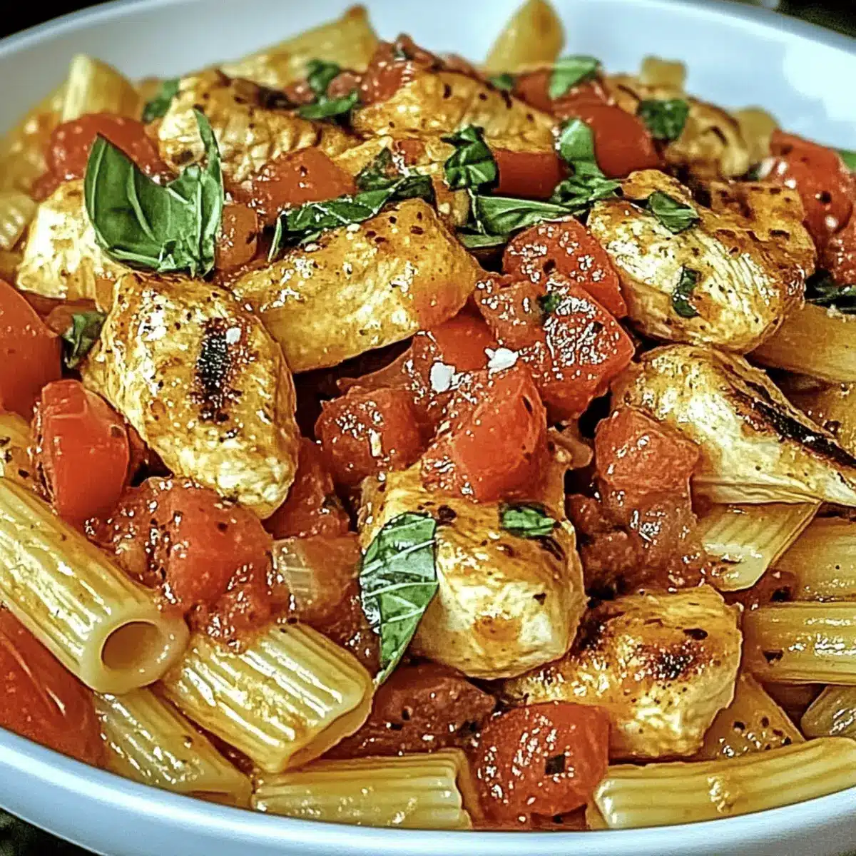 Cozy Bruschetta Chicken Pasta Dinner in 30 Minutes or Less