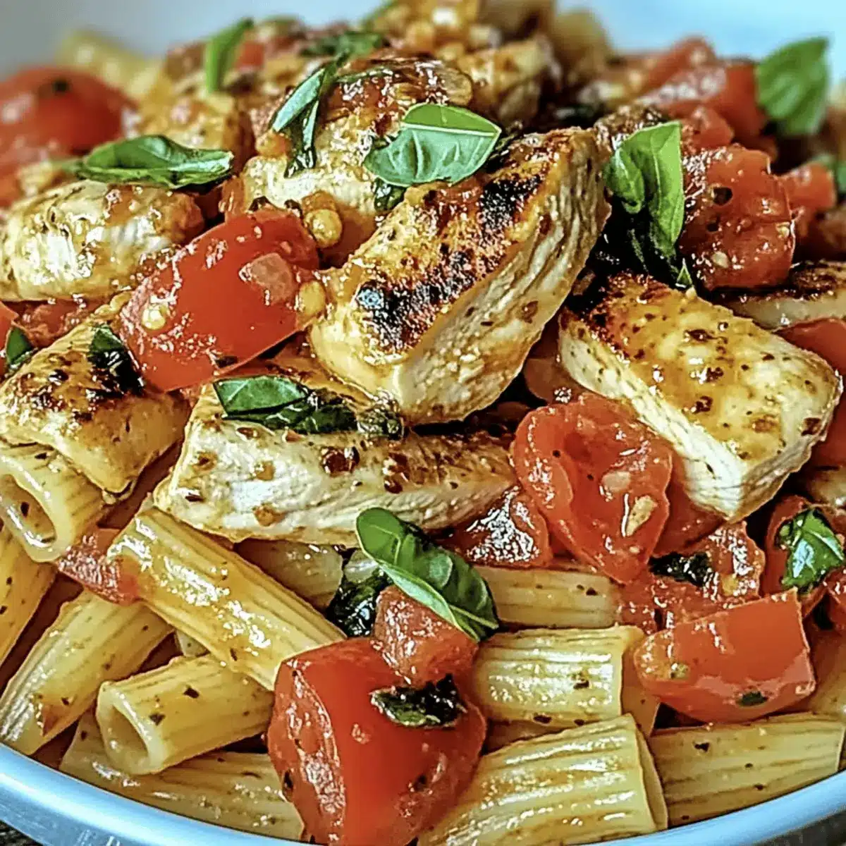 Cozy Bruschetta Chicken Pasta Dinner