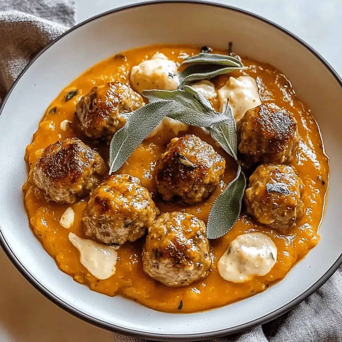 Cozy Pumpkin Sage Meatballs