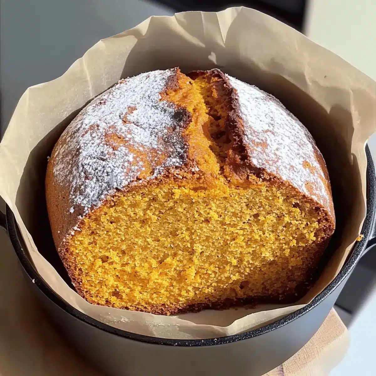 Crispy Dutch Oven Pumpkin Bread